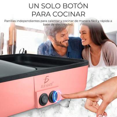 Parrilla Eléctrica 2 en 1 Cocina y Calienta