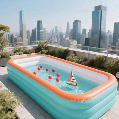 Inflatable Swimming Pool For Outdoor, PVC Bathtub Style Thickened Garden Pool, Suitable For Family Summer Pool Party And Backyard