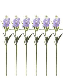 6/12 株人造铃兰、仿紫铃花、风铃兰花、丝绸花、婚礼花束、五月花、餐桌中心装饰、家庭花园、婚礼派对装饰 - 紫色 - 查看 8