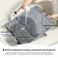 1 件可折叠粘贴洗衣篮，多功能免打孔壁挂式洗衣篮，衣物整理网状收纳篮，适用于浴室卧室洗衣房宿舍的洗衣整理和收纳用品 - 彩色 - 查看 5