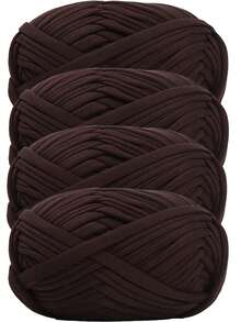 4pcs/400g High Quality Polyester Crochet And Knitting Yarn, 100G/Pc, 30m/Pc Length - Ideal For DIY Projects, T-Shirts, Slippers And Baskets, Fabric Strips Handmade Weaving DIY Bags, Toys, Shoes, Carpets, Organizer Basket Liners - Multicolor - View 32