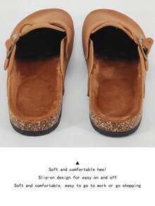 Damen 2025 Herbst/Winter Neue Pantoletten mit dicker Sohle, geschlossene Zehenpartie, bequem zu tragen in allen Jahreszeiten