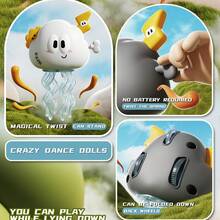 Wind-Up Dancing Cloud Toy, Mesmerizing Mini Dancing Cloud, White & Black Creative Wind-Up Cloud Toy That Can Twist & Slide, Twisting Cloud Wind-Up Toy, Children's Wind-Up Toy, Creative Stress Relief Intelligent Toy For Kids, Perfect Gift, Party Interactive Game, Birthday Gift, Holiday Gift