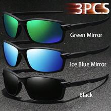 3PCS Fashionable Vintage Cycling Fishing Unisex Sport Glasses Men Women Classic Retro Mountaineering Outdoor Sports Glasses Male Female Luxury Brand Designer Glasses Tropical Beach Vacay Summer Pastels Eyeglasses Glittering Material Classy Aesthetic Vacation Outfits Shades Man Classic Cycling Shopping Outdoor Sports