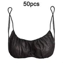 50 piezas de sujetadores desechables de tela no tejida, sujetadores de belleza negros, adecuados para bronceado en aerosol sin costuras, salón de spa, lencería premium, ropa interior - Multicolor - Ver 8