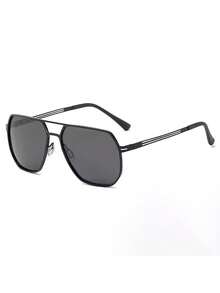 Plus Size Men's Fashionable Metal Fashion Glasses, Suitable For Outdoor Daily Driving