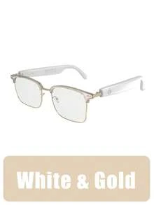 1pc Smart Glasses New Wireless Headset Black Technology Men And Women Outdoor Cycling Sports Navigation Voice Listening To Music Call Voice Assistant Wake Up Remote Control Photo Apple Android Phone Universal Anti-Ultraviolet Sun Sunglasses Lens Automatic Color Change Suitable For A Variety Of Face Shapes