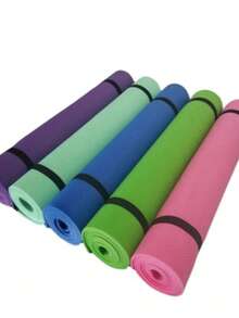 Thick Yoga Anti-Skid Sports Fitness 3MM-6MM EVA Comfort Foam Yoga Matt Exercise Yoga And Pilates Gymnastics - 粉色 - 查看 5