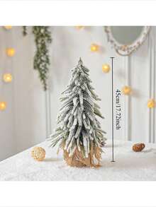 Mini Artificial Christmas Tree Small Tabletop Christmas Tree Decor 7.8 X 5.9 Inches Miniature Christmas Table Decorations White Small Xmas Trees For Home Kitchen Table Decor - Multicolor - View 2