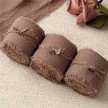 3 Rolls One Pack,  Cream Chiffon Roll Ribbon Gift Binding Ribbon Gift Wrappping Ribbon, Wedding Decor Supplies, Party Decor Supplies,Suitable For Rustic Wedding Invitations, Bows, Garlands, DIY Crafts, Christmas Decorations, DIY Home Decor, Wedding Parties And Gift Wrapping - Beige - View 7