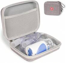 Fukumi Carrying Case For Portable Nebulizer, Travel Medical Bag, Hard Emergency Medical Bag For Inhaler Spacer Case For Kids And Adults, Masks, Asthma Accessories Case For Medicin (B-Grey) - 黑色 - 查看 1
