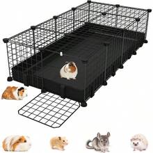 Small Animal Playpen With Waterproof MatGuinea Pig Cages 4824.612.2CC Cage For Hamster Rabbit Hedgehog Chinchilla Ferret Indoor Outdoor Portable Metal Wire Yard Fence Metal Pet Panels20pcs - 20個(含墊子) - 查看 1
