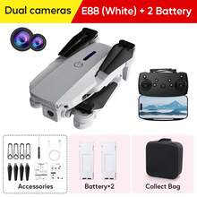 AXNEN E88HD 双摄像头无人机，具备定高功能、可折叠设计、360°旋转、速度可调、一键降落——是圣诞节、万圣节、感恩节的理想礼物（四轴飞行器，适合初学者）