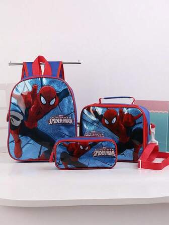  Marvel Spider-Man Peripheral School Bag Handbag Pencil Bag Three Pieces Backpack Variety Options Birthday Gifts Start Season