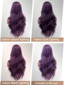 clouder Purple Extra Long Curly Wig 30 Inch Cosplay Wig Halloween Christmas Wig Elegant Soft Matte Hair Loose Curls Casual Outing Street Punk Wig Rock Wig Fluffy Natural Cool Girl Synthetic Heat-Resistant Fiber Wig Suitable For Women Daily Party Wig Music Festival Wig Avant-Garde College Style Wig Modern Fashion Gothic Wig - 紫色 - 查看 9