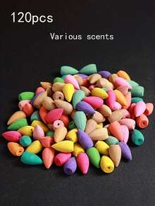 120pcs Natural Backflow Incense Cones - Assorted Scents, Suitable For Waterfall Incense Holder, For Meditation, Yoga, Negative Energy Cleansing, And Home/Office Purification