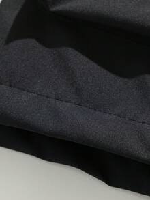 加大码男士拉链抽绳连帽长袖外套，休闲户外服饰，春秋季 - 黑色 - 查看 4