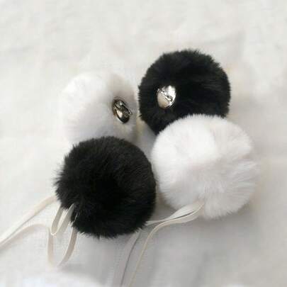 Rabo de coelho para fantasiar, acessório fofo para mãe de coelho, acessório para festa, fantasia, broche de bola de pelúcia, presente de festival