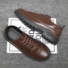 Herren Business Anzugschuhe, koreanische Mode Lässig Schuhe, vielseitige Budapester, braun, Schnürung, Metalleyelets, Büro-/Hochzeitsschuhe