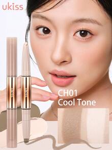 ukiss Dual-Ended Tip Contouring And Highlighter, Contouring And Highlighter Stick, Lightweight And Moisturizing, Full Coverage, Precise Contouring And Highlighting, Long Lasting, Conceals, Shading, Covers, Hydrates, Highlights, Light Sand - CH01 Cool Tone - View 3