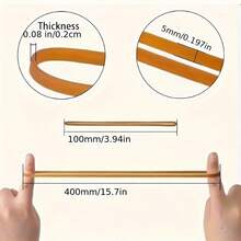 50 Synthetic Rubber Yellow Multi-Purpose Elastic Bands, 63mm Diameter, Durable And Highly Elastic, Suitable For Office, School And Home Use