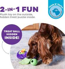 By Nina Ottosson Hide-Ablez Plush Dog Puzzle With Treat Ball, Toucan, Multicolored,20999683 - 墨綠色 - 查看 2