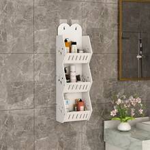 1PC Non Perforated Bathroom Storage Rack, Multi-Purpose Bathroom Wall Storage Rack, Moisture-Proof Wall Mounted Storage Rack, Large Capacity For Toiletries, Storage Bar Bathroom, Non Perforated Multi-Layer Storage Rack, FOR Bedroom Storage, Living Room Storage, Kitchen Storage, Bathroom Storage,Wall Decoration,Shelves For The Wall,