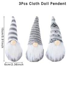 3 pièces Poupée de Noël Décorations de Noël suspendues, Poupée de lutin de Noël, Ornement de Noël, Décorations pour sapin de Noël, Décorations de Noël, Décorations de Noël joyeuses, Décorations de fête de Noël, Décorations de Noël, Décorations de Noël pour la maison, Cadeaux de Noël, Décorations d'hiver, Faveurs de fête de Noël, Fournitures pour rassemblement à la maison, Accessoire festif, Décoration de cheminée, Décoration d'intérieur, Décoration de chambre, Décoration du Nouvel An 2026