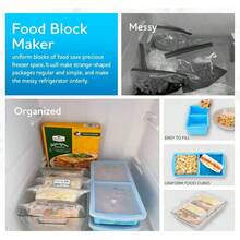 Silicone Freezer Trays With Lid, 1 - Cup Soup Freezer Container Large Cube Molds With Reinforced Steel Ring Top Freezing Soup Sauce Broth Leftovers Oven Dishwasher - Safe2 - Pack - 紅色-2杯 - 查看 5