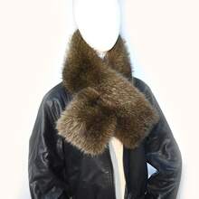 1pc Extra Thick Faux Leopard Print Scarf, Suitable For Fur Coats/Jackets, Warm European Fashion Show Style For Autumn/Winter - A - View 6