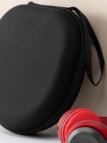 1pc Hard Shell Portable Headphone Case, Headphone Travel Storage. Earphone Bag, A Universal Handheld Headphone Container For Outdoor Home Use. Digital Storage Pouch