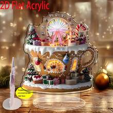 1 pieza Decoración navideña plana en 2D de una casa bohemia con acebo, patrón temático, decoración de casa navideña, figura decorativa para el hogar, adecuada para celebraciones festivas, decoración del hogar y la cocina, decoración navideña, ideal para Navidad y Acción de Gracias