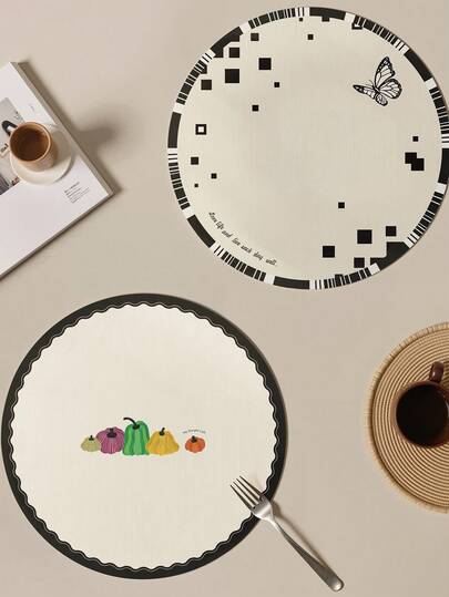 Round Heat Insulation Placemats, Coasters, Tableware Pads For Home Use