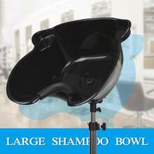 Portable Shampoo Bowl, 270 Degree Rotation Of Hair Washing Basin, Height Adjustable Salon Sink With Drain Hoses For Home Salon Use - màu đen - Xem 3