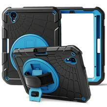 1pc Stock Case Compatible With IPad 11(A16 2025) IPad (A16) 11 Inch 11th Generation 2025 Galaxy Tab A8 10.5 Inch 2022 Galaxy Tab A9 8.7 Inch Galaxy Tab A9+/A9 Plus 11 Inch IPad Air4/Air5 10.9 2020/2022 Shockproof Case With Pencil Holder [360° Rotating Hand Strap] &Stand, Case Compatible With IPad Mini 6 Mini 7 8.3 Inch IPad Air2/Pro/4/5/6 9.7 Inch IPad 7th/8th/9th Gen 10.2 IPad10th/11th 10.9/11inch 2022/2024/2025 Case(Black+Sky Blue,Black)