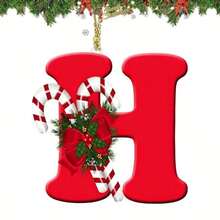 زخارف حرفية من الألف إلى الياء لتزيين شجرة عيد الميلاد - علامات شخصية معلقة للأبجدية الإنجليزية لصنع زخارف DIY