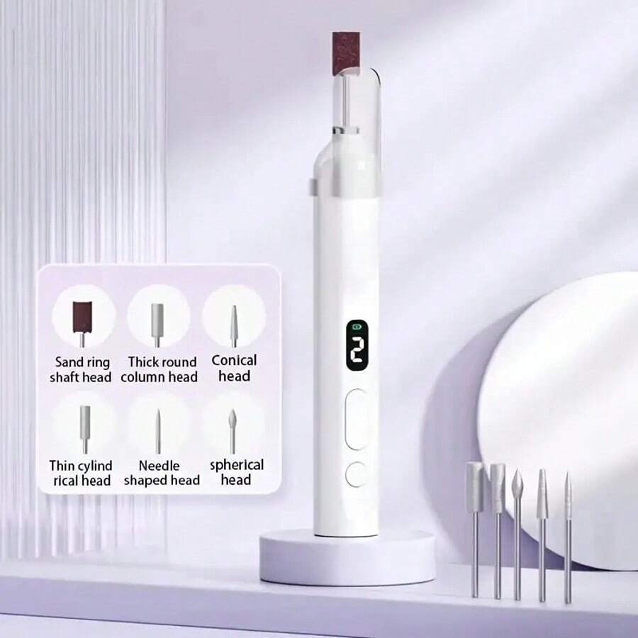 OBOVAY Random Style Professional Electric Nail Drill Polishing Machine, Dead Skin Removal, Art Sanding File Pen, Nails Polisher Grinder, Manicure Tools With A UV Lamp