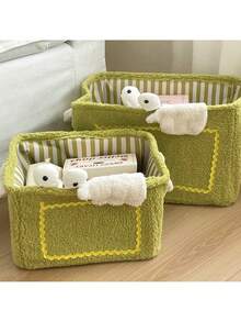 1 pièce Panier de rangement mignon, panier de rangement pour jouets et collations de petits monstres, panier de rangement pliable de grande capacité pour l'organisation et le rangement du bureau, de la chambre, du salon, pour divers articles, décoration de la maison