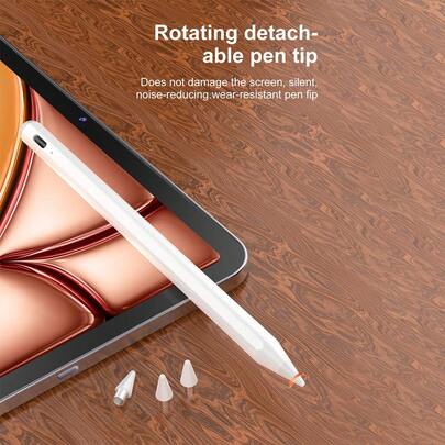 Lápiz stylus para iPad (A16) de 11 pulgadas de la 11.ª generación (modelo 2025), con luz indicadora de encendido LED, compatible con modelos de iPad de 2018 a 2025. Punta reemplazable, adecuado para iPad de 6.ª generación (9,7 pulgadas). Incluye cable de carga USB-C para iPad de 10.ª generación. Toca dos veces la parte superior del stylus para encender/apagar en iPad de 9.ª/8.ª/7.ª generación.