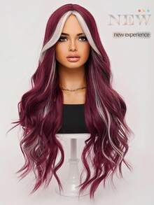 clouder Red Highlight Blonde Extra Long Curly Wig 30 Inch Cosplay Wig Halloween Christmas Wig Elegant Soft Matte Hair Loose Curls Casual Outing Street Punk Wig Rock Wig Fluffy Natural Cool Girl Synthetic Heat-Resistant Fiber Wig Suitable For Women Daily Party Wig Music Festival Wig Avant-Garde College Style Wig Modern Fashion Gothic Wig - 挑染金色 - 查看 6