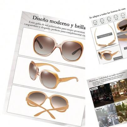 Polarizadas Unisex para Adultos - Diseño Moderno, Protección UV400, Grandes, Ideal para Playa, Conducir y Viajar