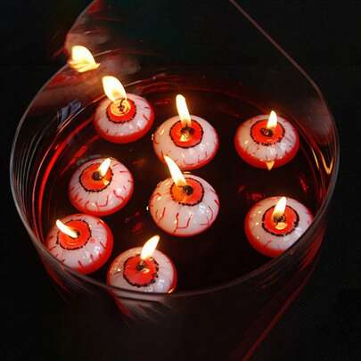 Halloween Party Decoration Eyeball Candle, Floating Glowing Eyeball Candle