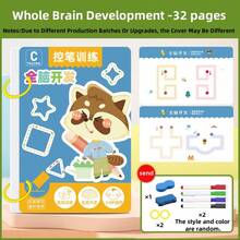 A 32-Page Reusable Exercise Book , Including Exercises For Writing Numbers And Letters, Pen Control Training And Drawing Education Control Training, And Learning Writing Skills Development,Christmas Stocking Fillers, Christmas Gifts - Multicolor - View 14
