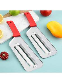 Cabbage Chopper Shredder, Cabbage Cutter Knife Kitchen Slicer Sauerkraut Cutter Coleslaw Grater, Sharp Stainless Steel Blades, Black & Red Handle - 紅色 - 查看 2