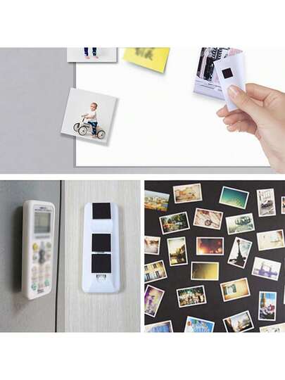 200 قطعة من الرقائق المغناطيسية السوداء السميكة متعددة الوظائف والناعمة مع مغناطيس مطاطي لاصق لديكور الثلاجة، أفضل جودة