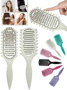 Bright Red Curl Defining Hair Brush, Flash Boar Bristle Styling Brush For Curly Hair, Shaping & Defining Curls For Women,Back To School,Travel Holiday Essentials,Hair Accessories For Women - Multicolor - View 11