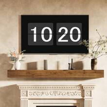 Tribesigns 74.8" Fireplace Mantel Shelf, Wall Mounted Floating Shelves For Wall, Wood Mantel Floating Shelf Storage Display Shelves, Rustic Brown - 質樸棕色 - 查看 7