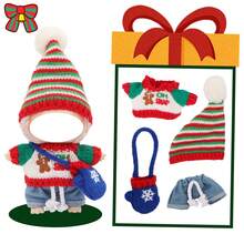 Neue Weihnachtskostüm-Accessoires, Puppen dekorieren, für Labubu, Weihnachtsferien-Dekoration, Feiertagsgeburtstaggeschenk (Puppe nicht enthalten)