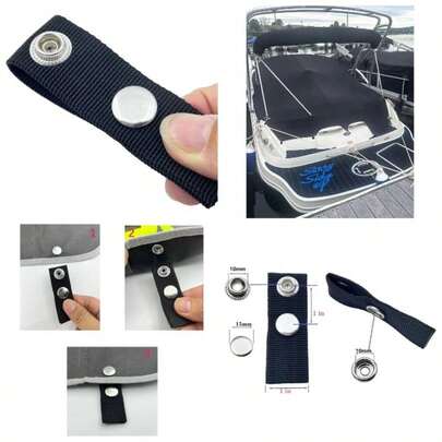 Boat Cover Snap Extender - Brass Heavy Duty Snap - Extension Size, 1 - Built In Finger Loops. Extend Life Of Your Boat Top Canvas! 6 Pack 6, 1