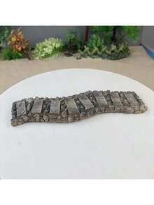 1件复古灰色石径装饰品，微景观摆件，树脂模型，乡村小路，宁静的桌面摆件 - 彩色 - 查看 5